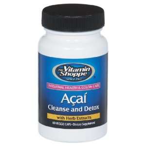  Vitamin Shoppe   Acai Cleanse And Detox, 60 veggie caps 