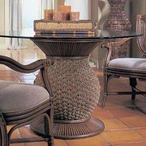  Rattan Pineapple Style Dining Table (Toast) (30H x 47W x 