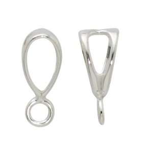 11 Mm Sterling Silver Cut Out Bail with Open Ring   Pack 