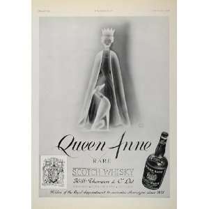 1939 French Ad Queen Anne Scotch Whisky Whiskey Baille   Original 