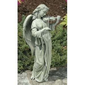    Josephs Studio Peaceful Angel Playing Violin Outdoor Garden Statue