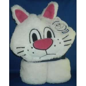  Cuddly Buddy Hooded Wrap Throw White Kitten Cat Plush NEW 