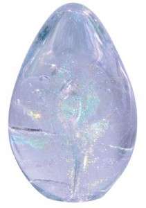 Glass Eye Studio Art Glass Dichroic Crystal Egg Paperweight 274S with 