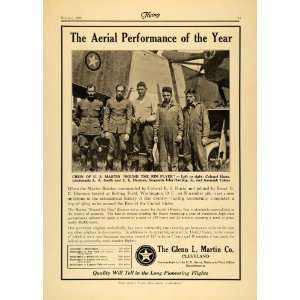  1920 Ad Glen L. Martin Crew Round the Rim Flyer Hartz 