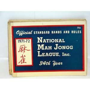   League Official Standard Hands and Rules 1971 72 
