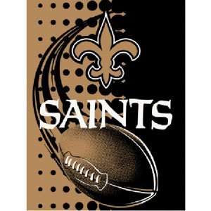  New Orleans Saints Royal Plush Raschel NFL Blanket (Flash 