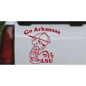 Go Arkansas College Car Window Wall Laptop Decal Sticker    Red 3in X 