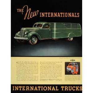 1937 Ad Vintage Green International Truck Model D 30   Original Print 