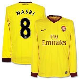10 11 Arsenal Away L/S Jersey + Nasri 8 