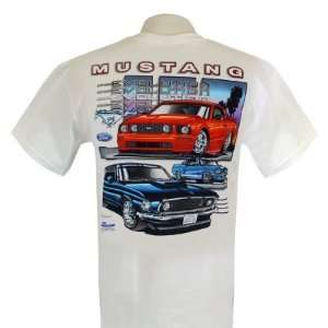  Ford Mustang Evolution White Medium T shirt Automotive