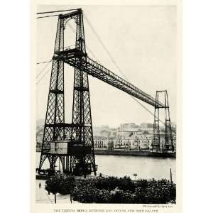  1922 Print Vizcaya Bridge Spain Las Arenas Portugalete 