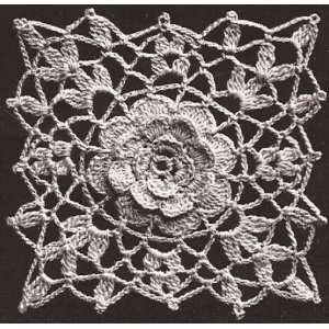 com Vintage Crochet PATTERN to make   Irish Rose Crochet MOTIF BLOCK 