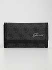 nwt guess tryst coal slim wallet textured 4g logo print