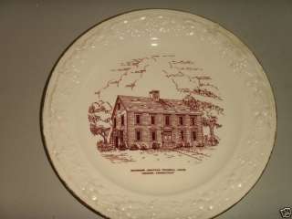 Commerative Plate Lebanon Connecticut Trumbull House  