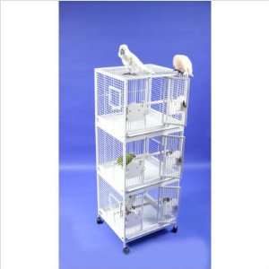   Cage Co. 2422 3 Small Triple Stack Bird Cage Color Blue