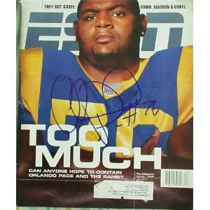   Orlando Pace autographed St. Louis Rams ESPN Magazine 