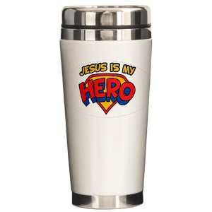  Ceramic Travel Drink Mug Jesus Is My Hero 