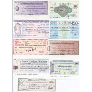  Italy set of 25 Assegni Banknotes(the italian notgeld 