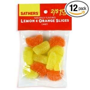 Sathers Orange & Lemon Slices, 4.5 Ounce Bags (Pack of 12)  