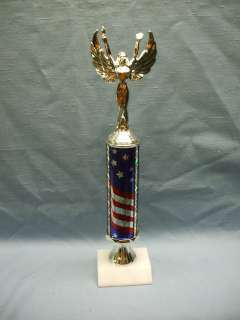 silver VICTORY trophy award patriotic column  