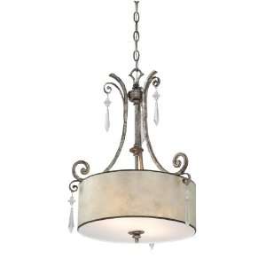 Quoizel KD2816MM Kendra 2 Light Chandelier with Oyster Mica Shades 