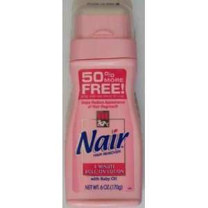Nair Hair Remover 4 Minute Roll on Lotion with Baby Oil 6 Oz (Pack of 