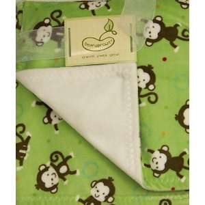  Super Soft Printed Blanket Green Monkey Baby