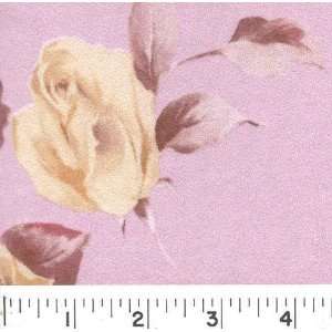  48 Wide STRETCH CREPE ORCHID FLORAL Fabric By The Yard 