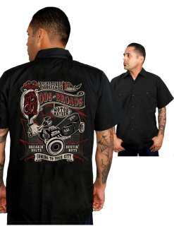   Broads Work Shirt Rockabilly Punk Retro Cool New Hot Rod Tattoo  