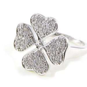  Ring silver Trèfle white.   Taille 52 Jewelry