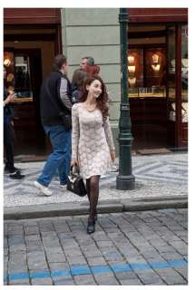 Sexy WomenS Fashion Attractive Charming Lace Long Sleeve Party Mini 