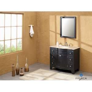   Classic Bathroom Vanity w/ Travertine Countertop