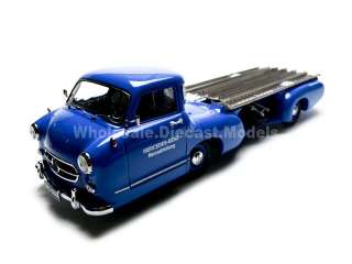 1954 MERCEDES RACING CAR TRANSPORTER BLUE 118 DIECAST MODEL BY CMC 
