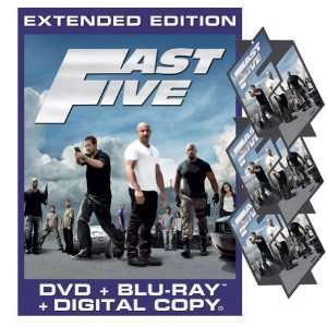  Fast Five Blu ray Extended Edition DVD Combo Pack with 3 