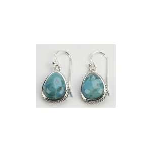  Barse Sterling Silver Roped Turquoise Earrings Jewelry