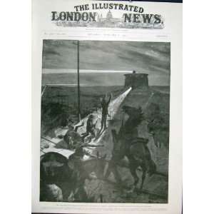  Kitchener Blockhouse Railway Searchlight Antique Print 