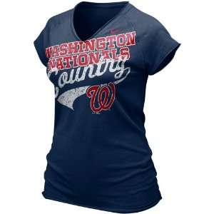   Blue 2011 Bases Loaded V neck T shirt (X Large)