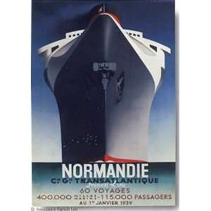    French Normandie Vintage Boat Poster Titanic