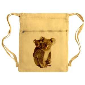    Messenger Bag Sack Pack Yellow Koala Bear and Baby 