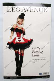 Queen of Heart Magician Pretty Playing Card Costume NEW  