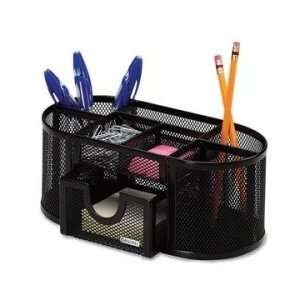  Rolodex Mesh Oval Pencil Cup   Black   ROL1746466 Office 