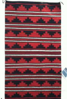 Authentic Navajo Handmade Wool Rug  Rosa Steigleder 43”x23”  