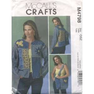   Chenille Jacket and Tote Sewing Pattern # M4798 Arts, Crafts & Sewing