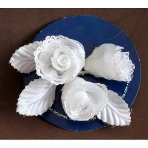  Wilton White Lace Organza Roll Flower