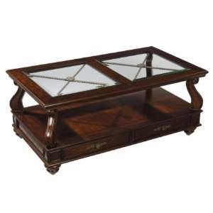  Lancaster Collection Traditional Cocktail Table with Metal 