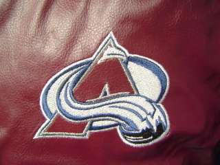 NEW Colorado Avalanche Faux Leather Zip up NHL Jacket  