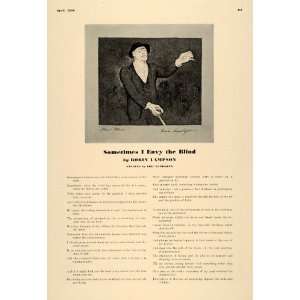  1938 Print Blind Man Poem Robin Lampson Eric Lundgren 