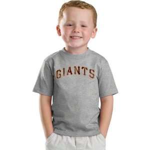   Giants Youth Grey Cooperstown Retro Logo T Shirt