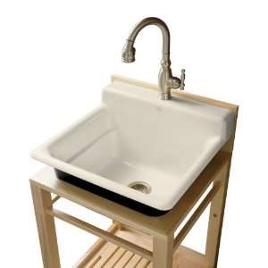 Kohler K 6608 1P 47 Bayview Wood Stand Utility Sink with Single Hole 