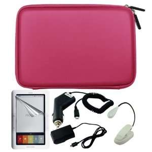 Premium Pink EVA Hard Cover Bag + Clear Screen Protector + Ebook Light 